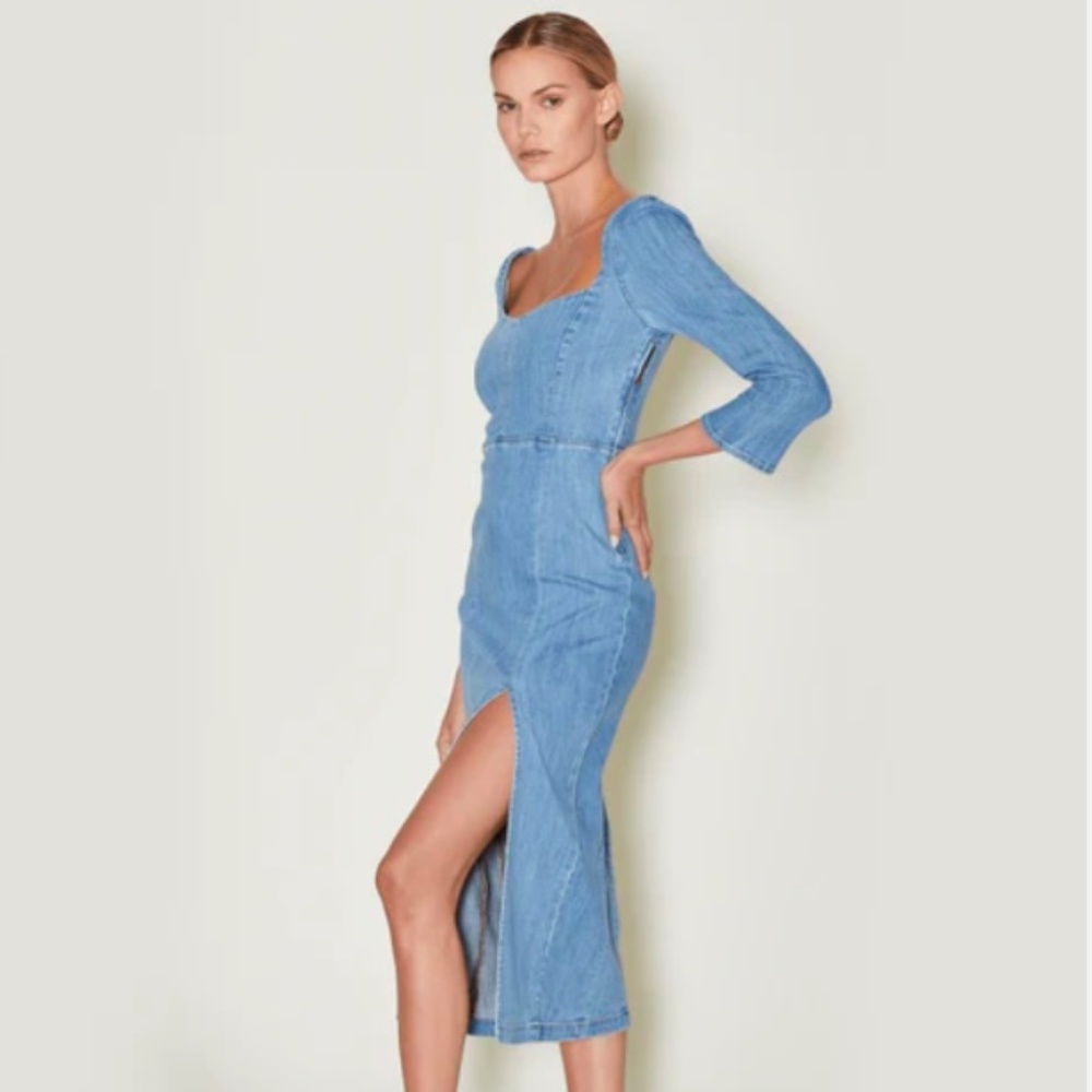Le Jean Tallulah Denim Dress XS NWT
